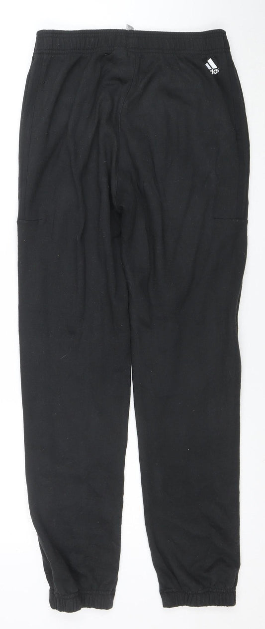 Adidas Mens Black Jogger Trousers Size S Polyester Blend