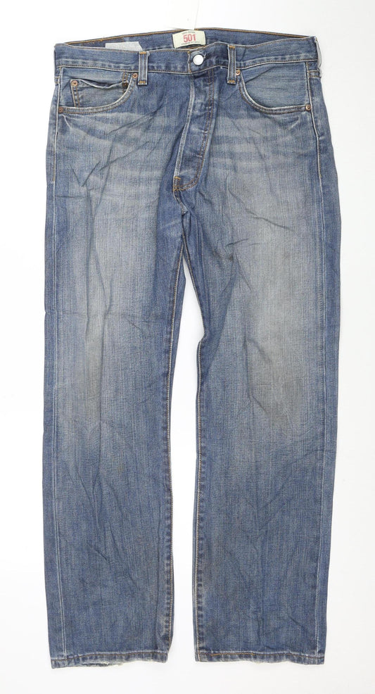 Levi's 501 Men's Blue Straight Leg Jeans 36x30 Denim Vintage Classic