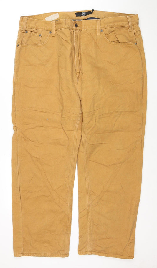 Berkley Jensen Men's Beige Work Jeans 40x30 Cotton Straight Fit