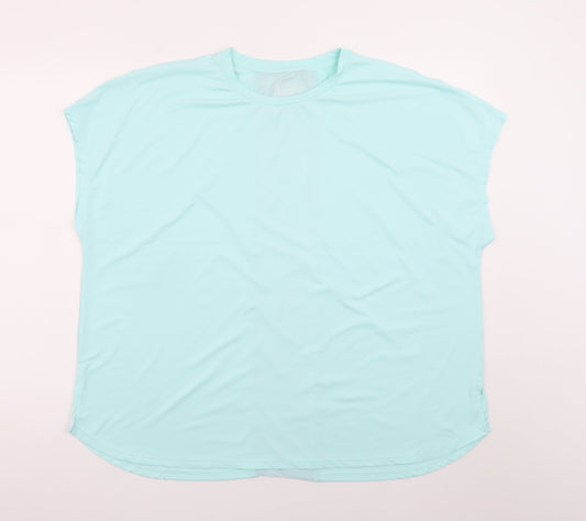 Dunnes Stores Womens Blue XL Basic Sleeveless Stretch T-Shirt