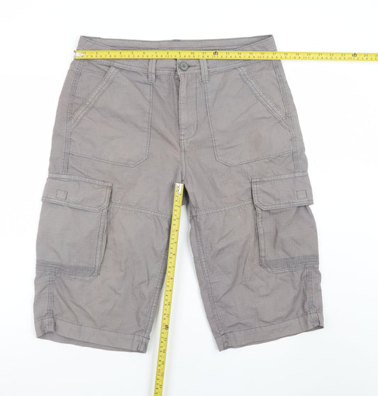 Dunnes Stores Men’s Grey Cargo Shorts Size M 32in Cotton