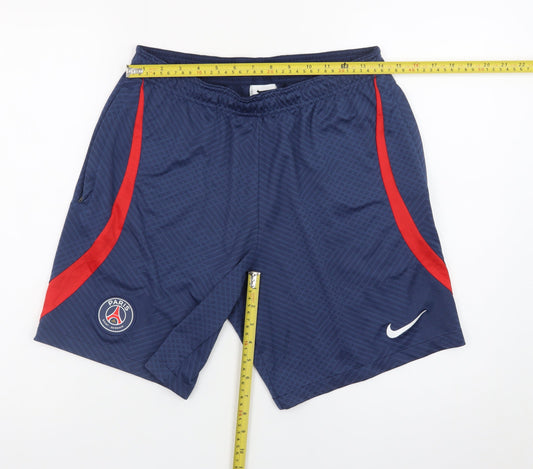 Nike PSG Men's Blue Slim Fit Dri-FIT Sports Shorts Size M