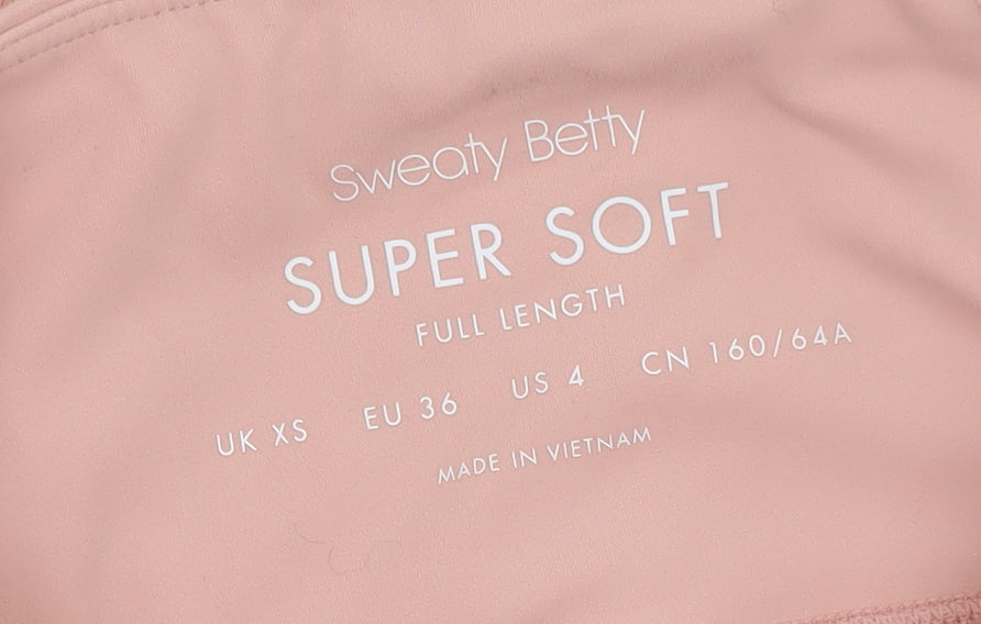 Sweaty Betty Women's Pink XS High Rise Super Soft Full Length Leggings