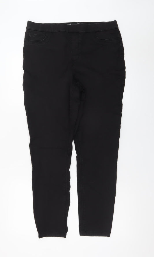 Additional front view of Dunnes women’s black, size UK 16, jegging slim fit jeans