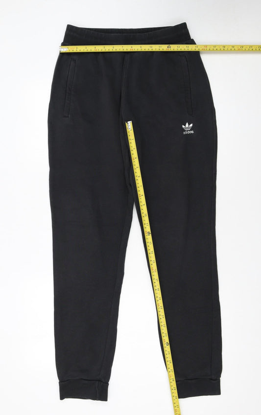Adidas Men Black Jogger Sweatpants M Fleece Casual Tapered