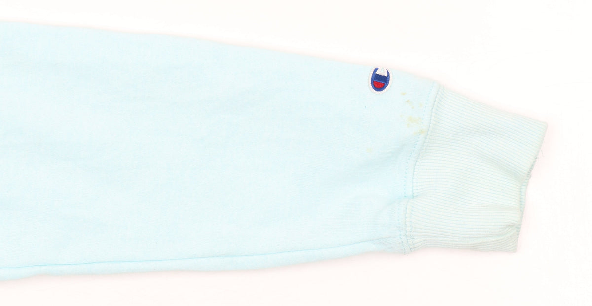 Additional view of Champion girls’ blue pullover hoodie l logo fleece sweatshirt