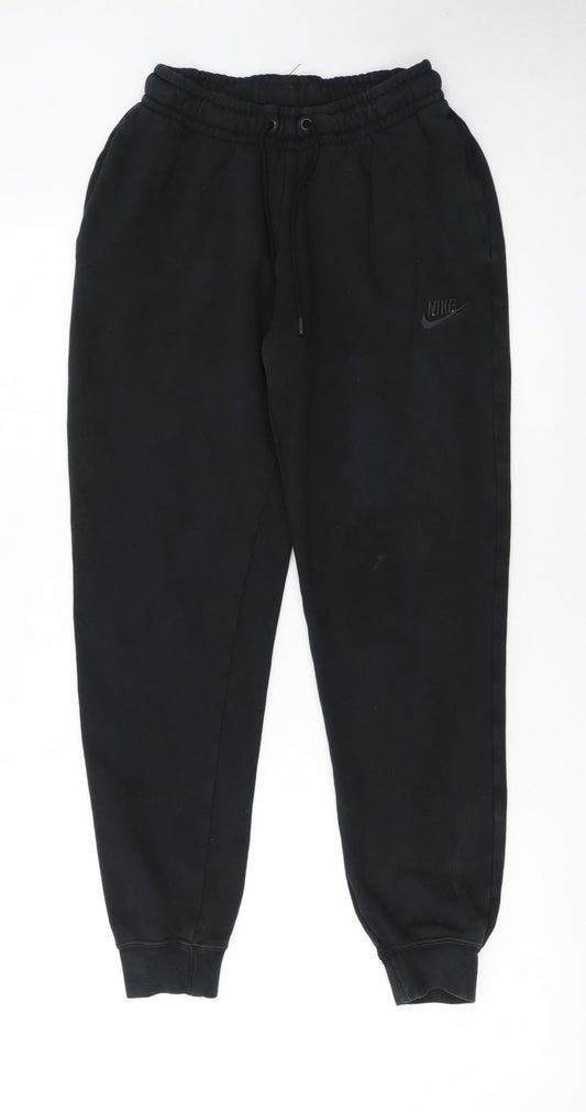 Nike Womens Black XS Fleece Jogger Sweatpants with Logo