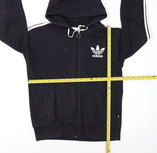 Adidas Womens Black Full Zip Hoodie XXL Hooded Sweatshirt