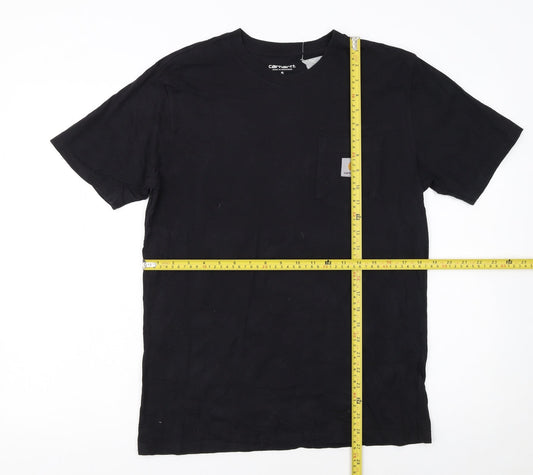 Carhartt Men's Black Cotton Short Sleeve Crew Neck Pocket T-Shirt Size S