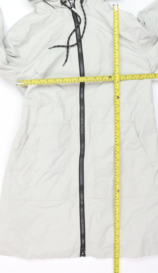 Etage Women's Beige Hooded Mid-Length Parka Coat Size 12