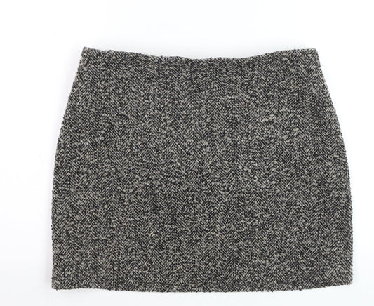 H&M Women’s Grey Tweed Wool Pencil Skirt Size 14