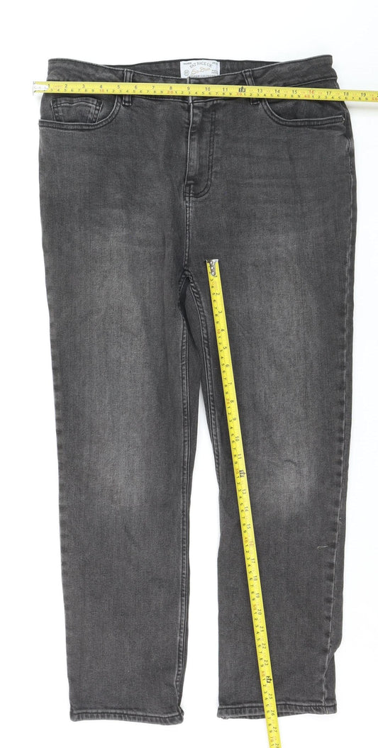 Fat Face Women Grey 12 Relaxed Fit Chesham Girlfriend Jeans