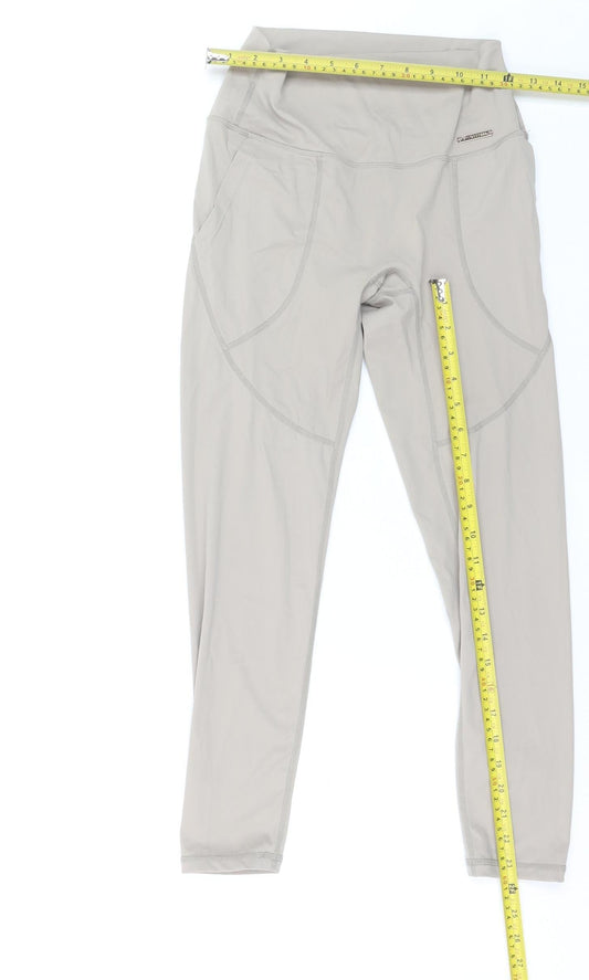 GYMGODDESS Womens Beige Leggings L Activewear High Waist Stretch