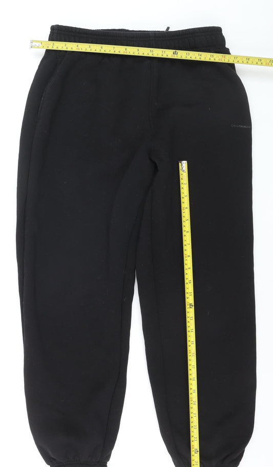 Brother and Kin Boys Black Jogger Trousers L Fleece Elastic Waist Casual