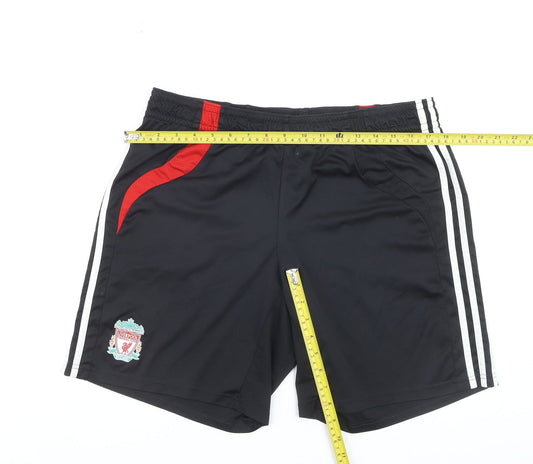 Adidas Men’s Black Liverpool Sports Shorts L 38in Quick Dry