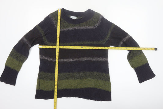Jigsaw Women Multicoloured Striped Wool Blend Knit Jumper Size S