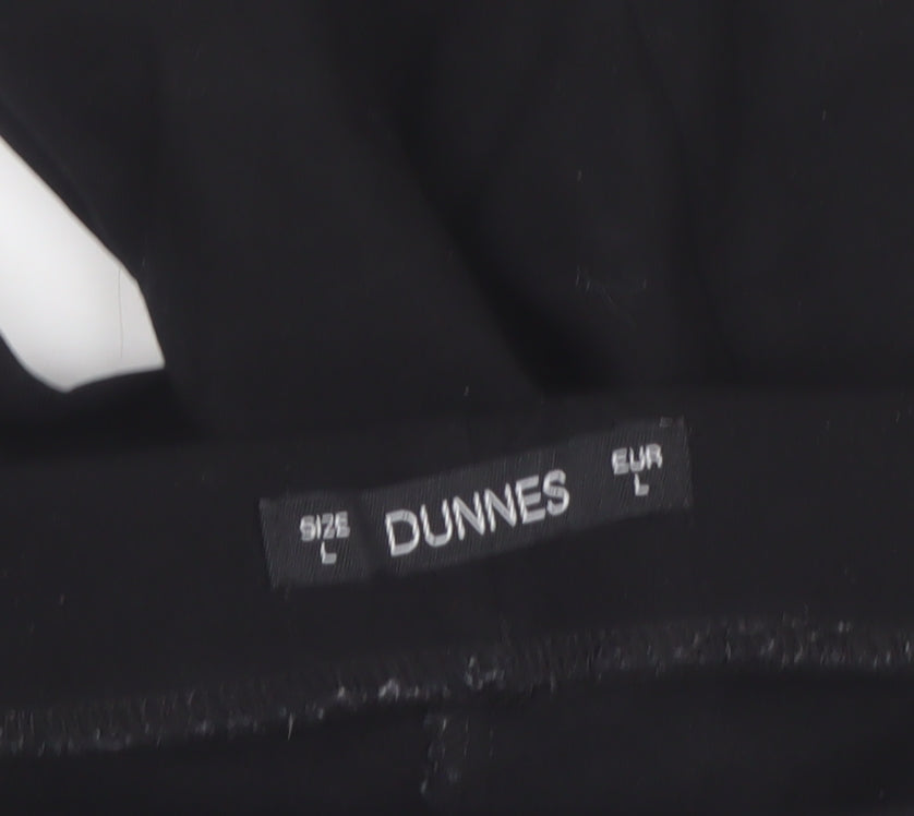Dunnes Women Black L Stretch Slim Leg Jersey Trousers
