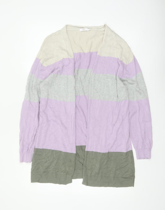 Cotton Traders Womens Multicoloured Striped Cardigan Size 14