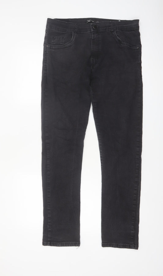 EXXO Men's Black Slim Skinny Jeans Size 44 Stretch Denim