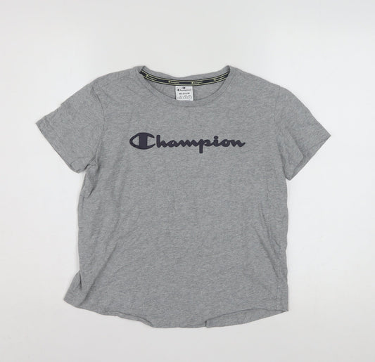 Champion Womens Grey Medium Basic Cotton T-Shirt