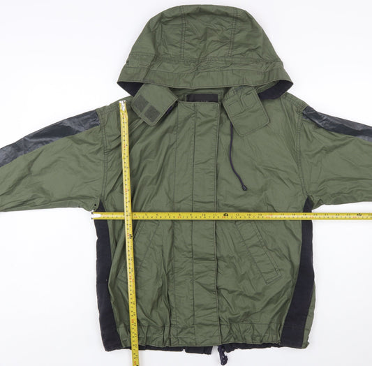 J.Crew Women’s Green Hooded Anorak Jacket XXS Cotton Zip