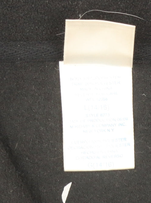 Russell Women's Black & Grey Fleece Pullover Sweatshirt L 14/16