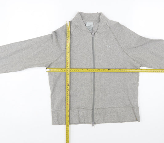 Nike Girls Grey Full Zip Sports Sweatshirt Size L
