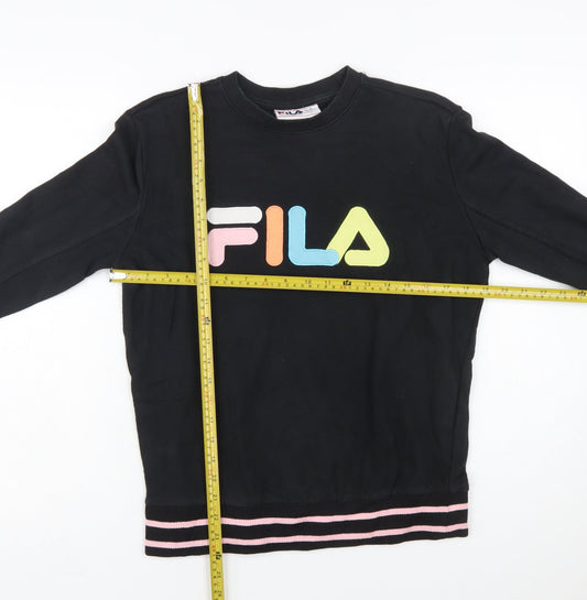 Fila Women's Black Small Crew Neck Pullover Sweatshirt