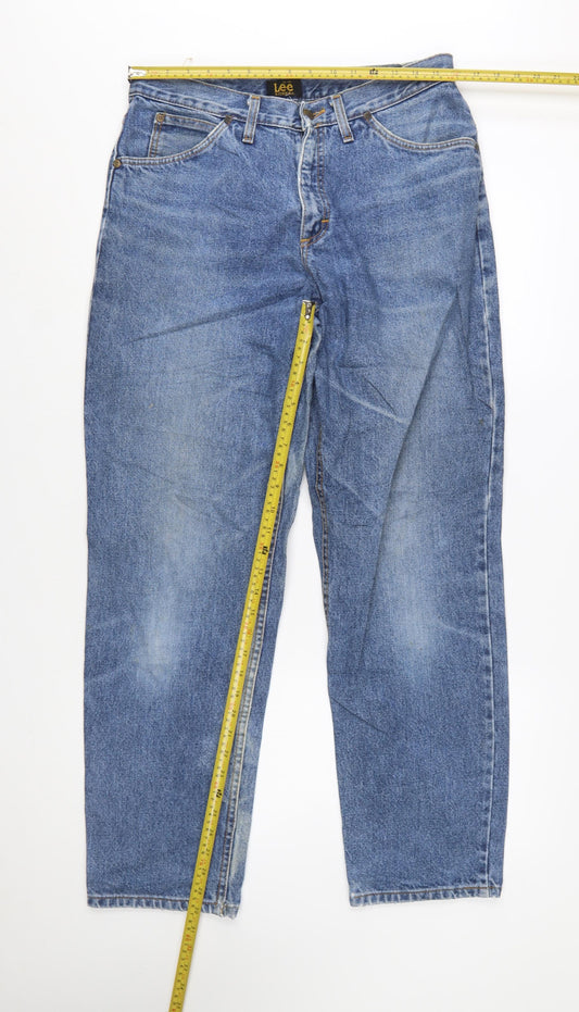 Lee Riders Men's Blue 34x32 Straight Fit Vintage Denim Jeans