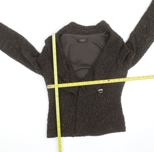 Principles Petite Women Brown Wool Blend Cardigan Size 10