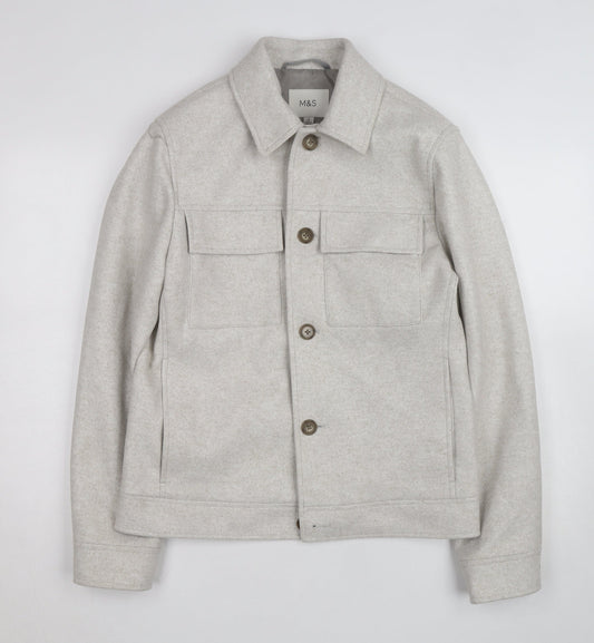 Marks and Spencer Women’s Beige Wool Blend Short Jacket S