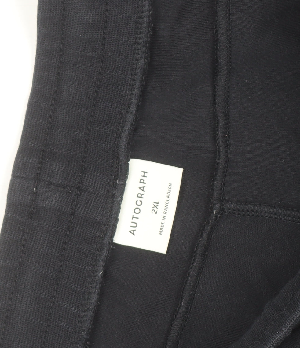 Marks and Spencer Men’s Black 2XL Jogger Trousers with Drawstring Waist