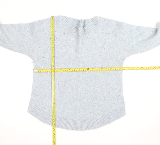White Stuff Women’s Blue Wool Blend Crew Neck Jumper Size 14