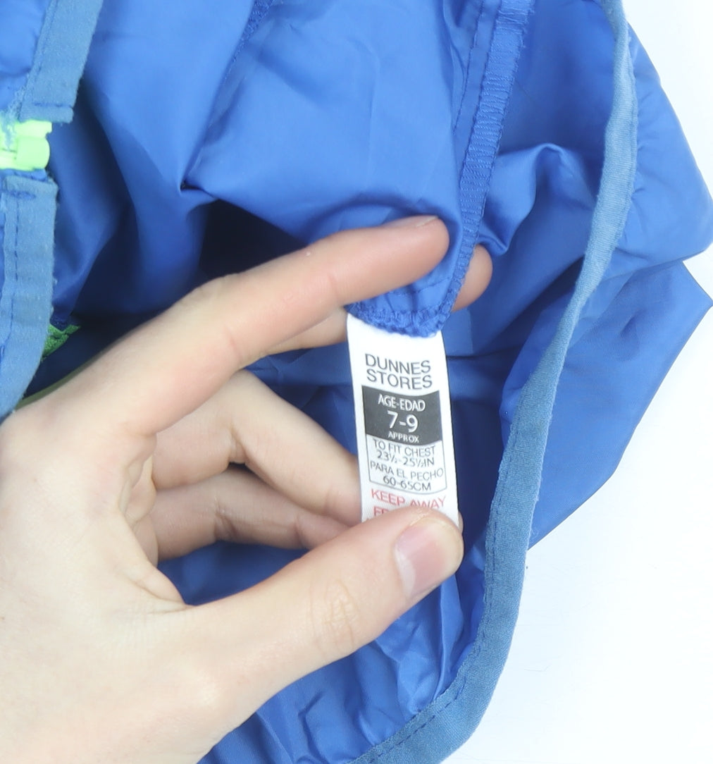 Additional view of Dunnes boys’ blue hooded windbreaker jacket 7-8 years lightweight