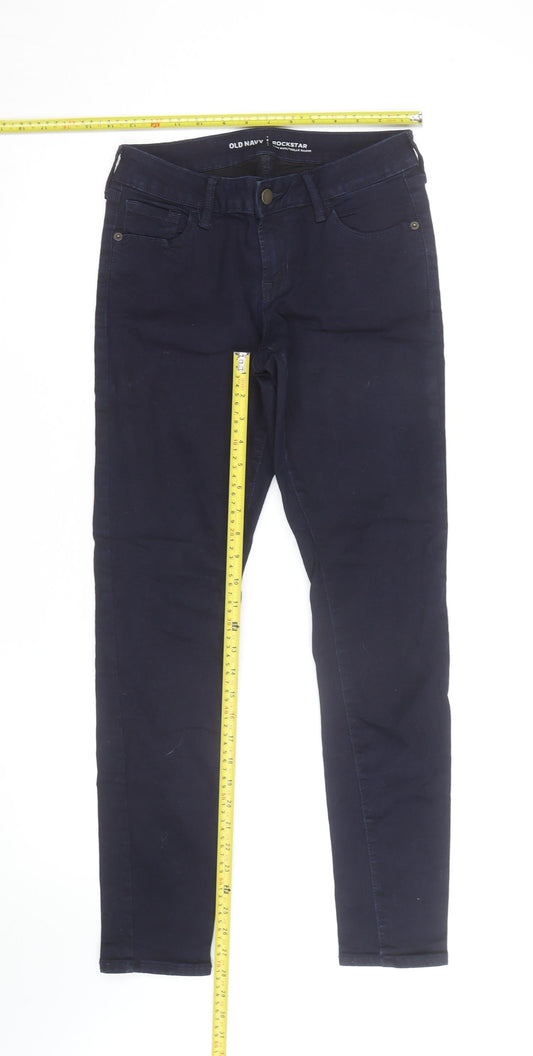 Old Navy Women’s Blue Skinny Low Rise Rockstar Jeans Size 4