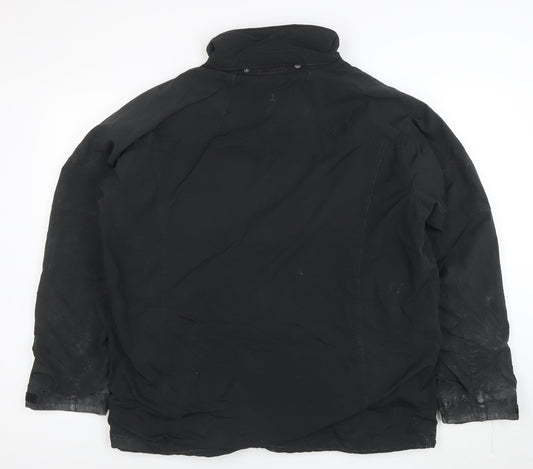 Columbia Men's Black Parka Jacket L Waterproof Windproof Outdoor