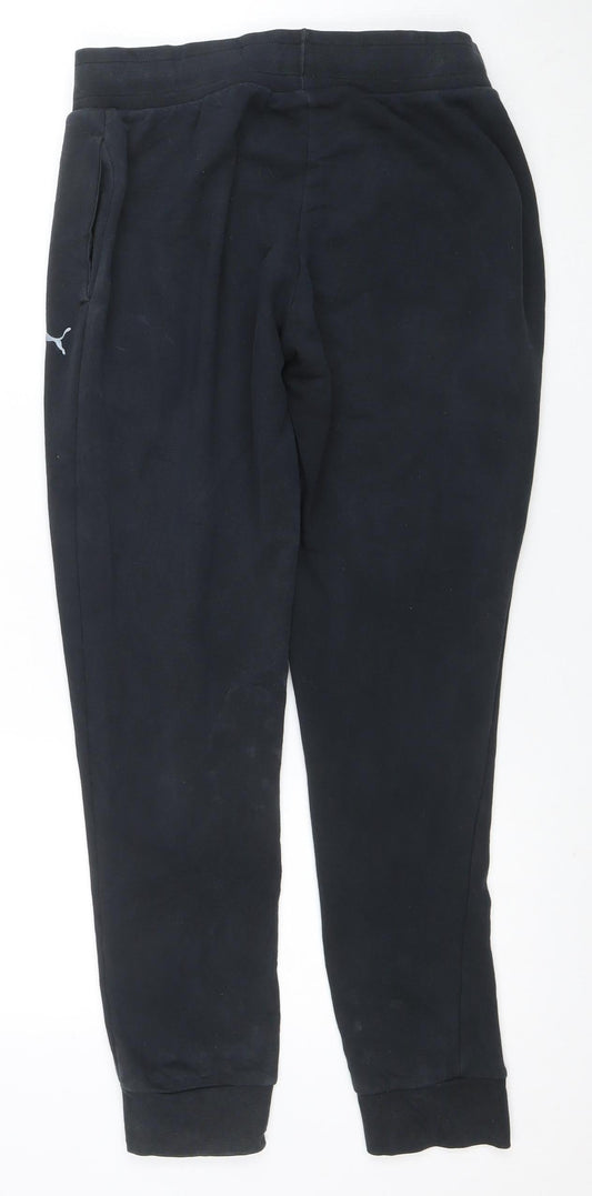 Puma Womens Black Jogger Trousers Size M Regular Fit