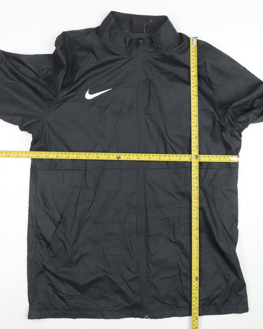Nike Men's Black L Lightweight Polyester Full Zip Windbreaker Jacket