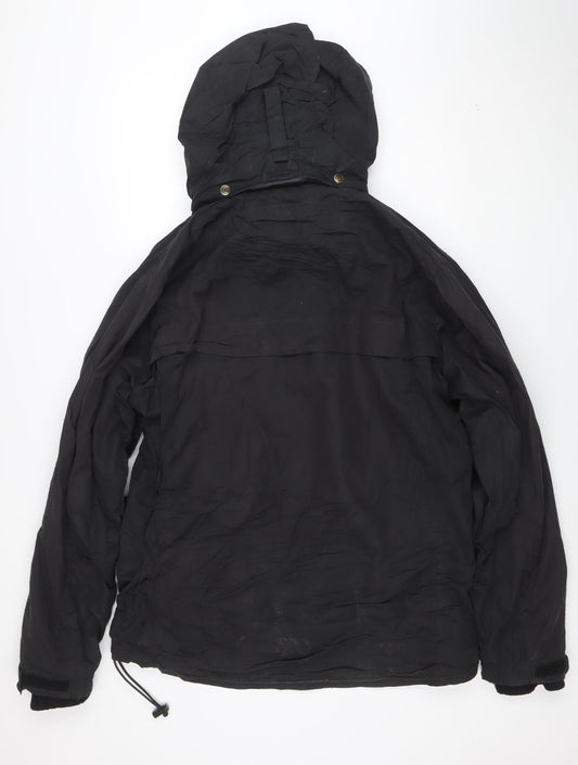 Fjällräven Men's Black M Hooded Windbreaker Jacket Polyester Waterproof