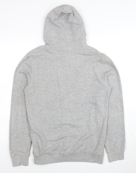 Champion Men's Grey Pullover Hoodie L Logo Graphic Sweatshirt