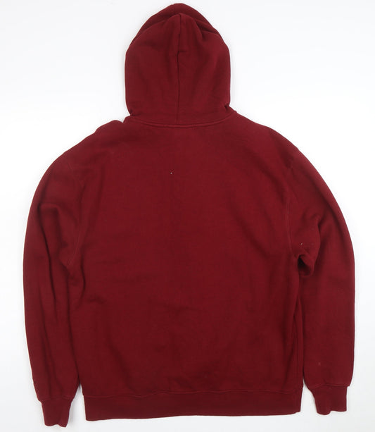 Champion Men's Red Full Zip Hoodie Size M Regular Fit