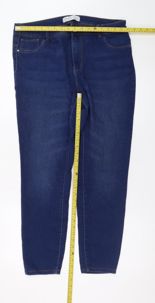 Primark Women’s Blue Skinny Jeans Size 18 Stretch Denim