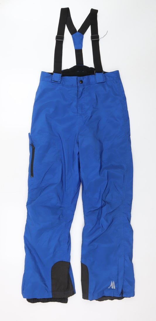 Additional front view of Crivit Teens Blue Snow Pants XS Waterproof Winter Trousers