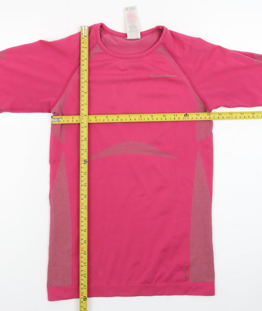 Quechua Women's Pink Long Sleeve Athletic T-Shirt Size 10