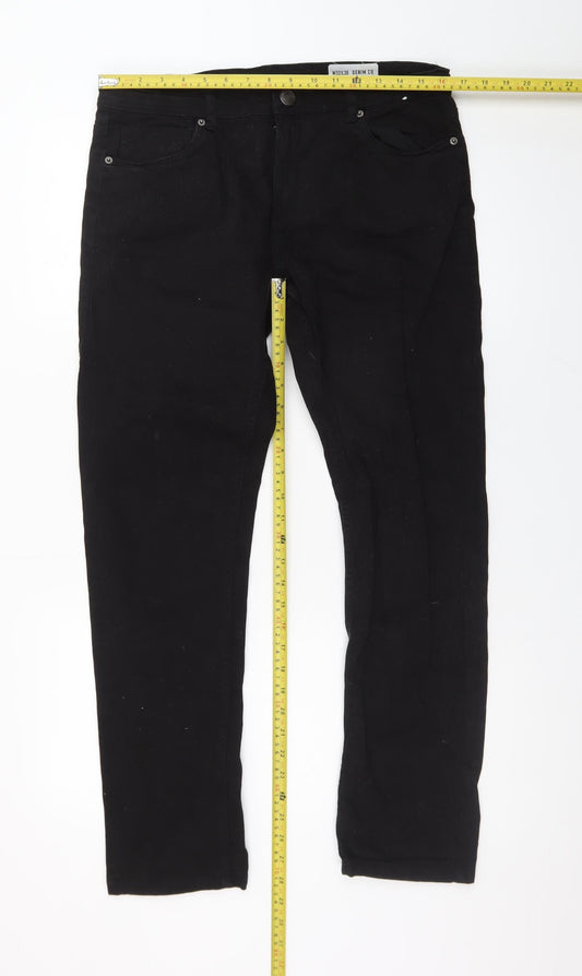 Denim Co Men’s Black Slim Fit Jeans W32 L30 Mid Rise