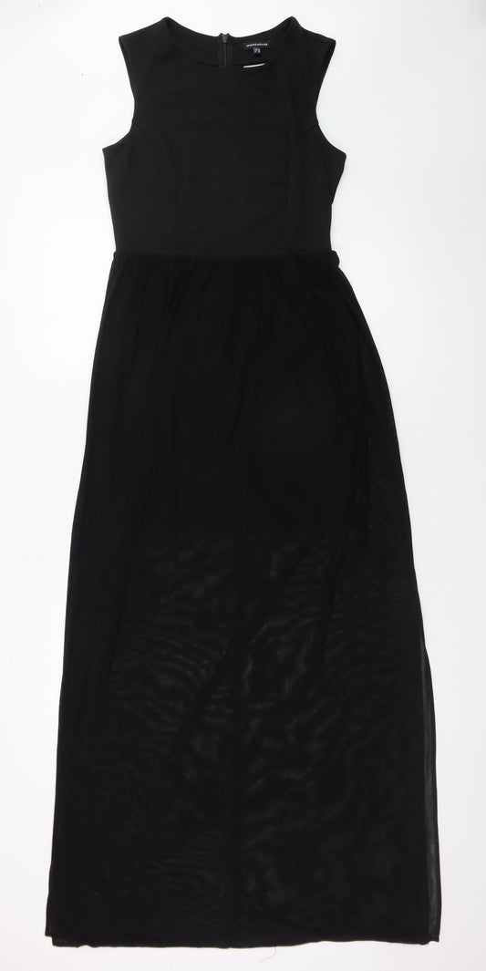 Warehouse Women’s Black Maxi Dress Size 10 Sleeveless Formal
