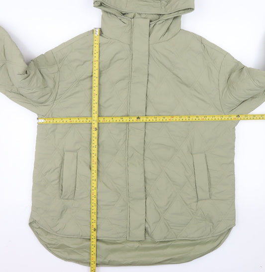 Dunnes Stores Womens Green Quilted Hooded Jacket M