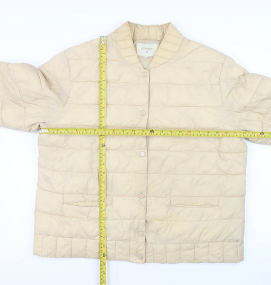 Cream Womens Beige Size 14 Quilted Lightweight Puffer Jacket