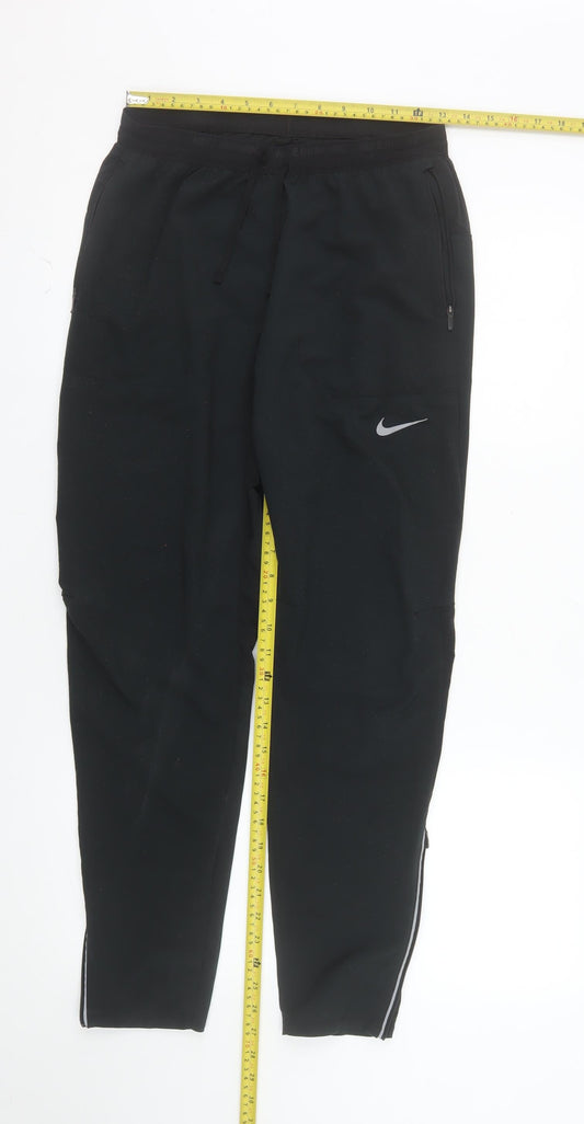 Nike Men's Black Dri-FIT Running Track Pants Size S