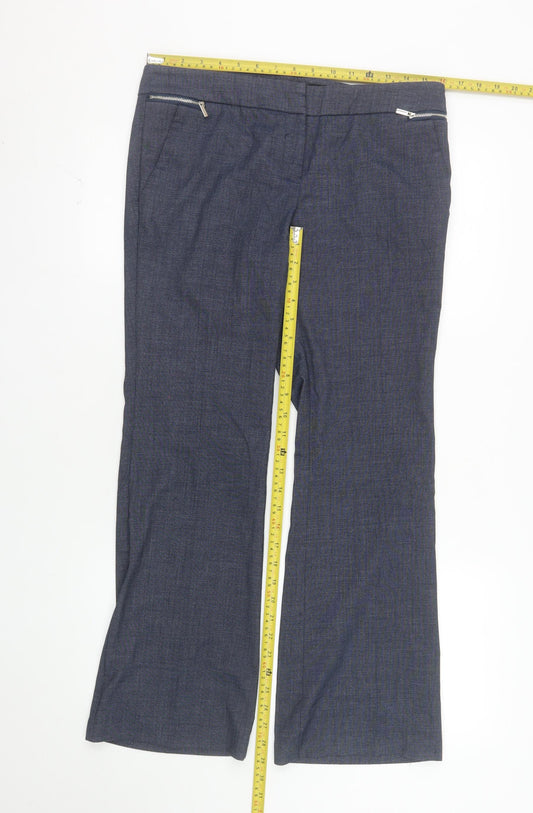 7th Avenue Women’s Blue Petite Dress Pants Size 8 Stretch Work Trousers